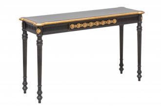 Konzolový stůl VENICE 125 CM černo-zlatý
