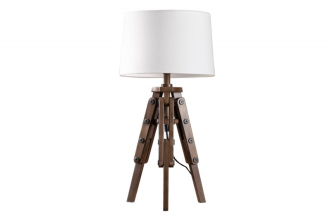 Stolní lampa TRIPOD 59 CM bílá masiv borovice