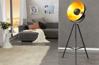 Stojací lampa BIG STUDIO 160 CM černo-zlatá