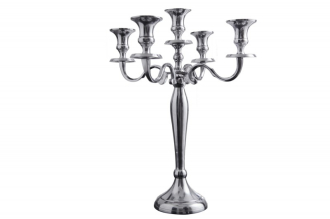 Svícen CANDELABRA SILVER 40 CM