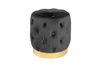 Taburet MODERN BAROCCO 38 CM černý samet