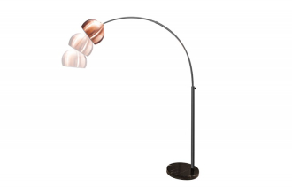 Stojací lampa BIG BOW 170-210 CM měděná/černá