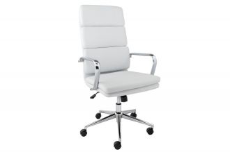 Kancelářská židle TRADER bílá umělá kůže
