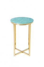 Odkládací stolek ELEGANCE 40 CM zelený mramorový vzhled