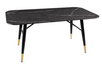 Konferenční stolek PARIS 110 CM černý mramorový vzhled