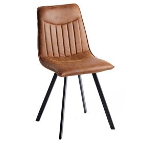 Jídelní židle ASTON vintage hnědá mikrovlákno