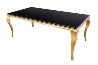 Jídelní stůl MODERN BAROCCO GOLD 180 CM černý