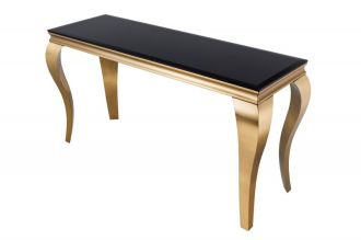 Konzolový stolek MODERN BAROCCO GOLD 140 CM černý