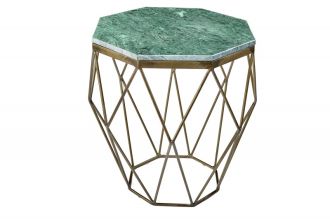 Odkládací stolek DIAMOND NOBLES 50 CM zelený mramor
