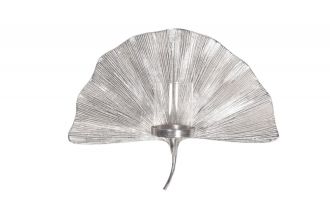 Nástěnný svícen GINKGO LEAF 43 CM stříbrný