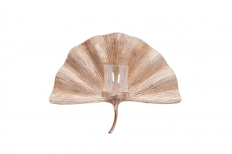 Nástěnný svícen GINKGO LEAF 43 CM zlatý