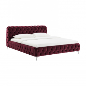 Postel MODERN BAROCCO 180x200 CM vínová samet