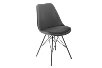 Jídelní židle SCANDINAVIA RETRO II tmavě šedá / černá