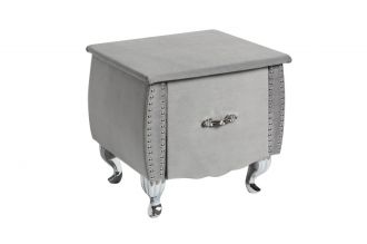 Noční stolek CHESTERFIELD 45 CM stříbrnošedý