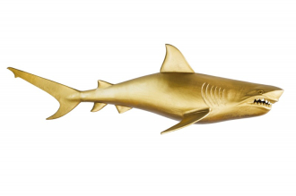 Nástěnná dekorace SHARK GOLD 105 CM pravá