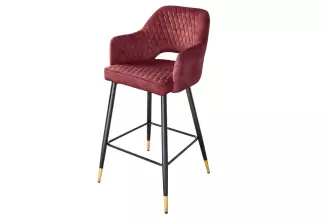Barová židle PARIS červená samet