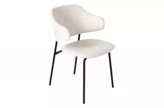 Jídelní židle TRACY bílá/černá colin bouclé