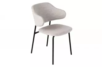 Jídelní židle TRACY šedá/černá colin bouclé