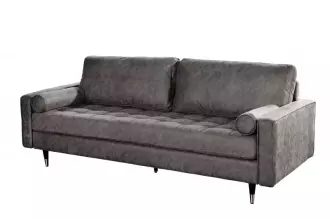 Luxusní pohovka COZY 220 CM antik šedá mikrovlákno