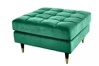 Taburet COZY VELVET 80 CM smaragdově zelený samet