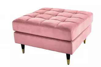 Taburet COZY VELVET 80 CM tmavě růžový samet