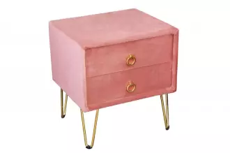 Noční stolek PEARL 50 CM tmavě růžový