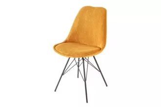 Jídelní židle SCANDINAVIA CORD tmavě žlutá / černá