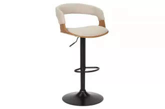 Barová židle MANHATTAN béžová strukturovaná látka