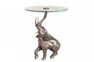 Odkládací stolek ELEPHANT 75 CM antik stříbrný