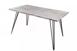 Jídelní stůl SCORPION 140 CM šedý masiv akácie