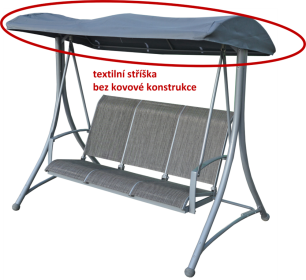 stříška k houp. HOLLYWOOD šedá