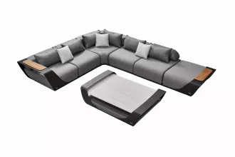 Zahradní 5 místná rohová souprava ONDA BLACK GREY