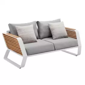 Zahradní dvoumístná pohovka WING WHITE GREY