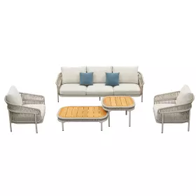 Zahradní 5 místná sedací souprava CALYPSO BEIGE TEAK