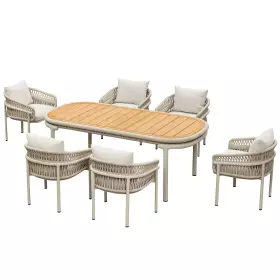 Zahradní 6 místná jídelní souprava CALYPSO BEIGE TEAK
