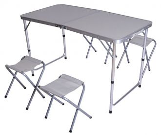 Camping SET - stůl 120x60 CM / 4 stoličky