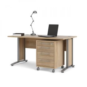 Psací stůl Office 80400/35 dub sonoma/silver grey