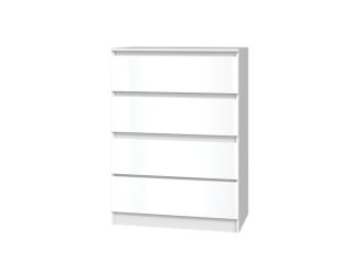 Komoda Malvína M4 bílý lesk