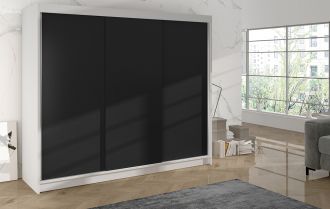 Skříň Debora II 200 - bílá/černá Skříň Debora II 200 - bílá/černá