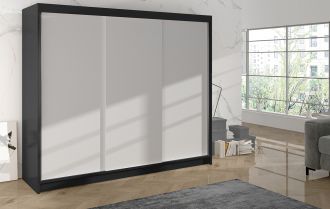 Skříň Debora II 200 - černá/bílá Skříň Debora II 200 - černá/bílá