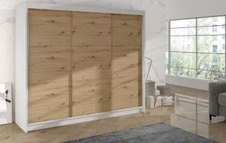 Skříň Debora II 200 - bílá/dub artisan Skříň Debora II 200 - bílá/dub artisan