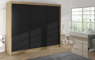 Skříň Debora II 200 - dub artisan/černá Skříň Debora II 200 - dub artisan/černá