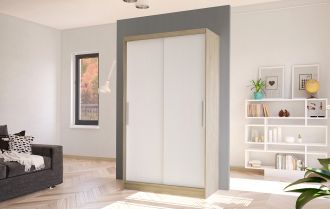 Skříň Kosta I 100 - dub sonoma/bílá