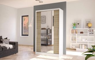 Skříň Kosta II 100 - bílá/dub sonoma