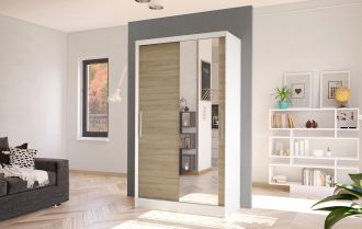 Skříň Kosta VI 100 - bílá/dub sonoma