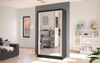 Skříň Kosta VII 100 - černá/bílá Skříň Kosta VII 100 - černá/bílá