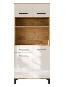 Kuchyňská skříňka Vega Bufet 80 dub lancelot/bílý lesk Kuchyňská skříňka Vega Bufet 80 dub lancelot/bílý lesk