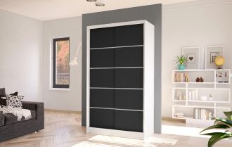 Skříň Diem IV 100 - bílá/černá Skříň Diem IV 100 - bílá/černá