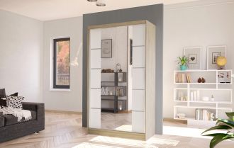 Skříň Diem V 100 - dub sonoma/bílá Skříň Diem V 100 - dub sonoma/bílá