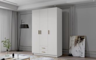 Skříň Arya I 120 - bílá/zlaté úchytky